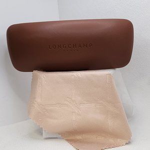 New Longchamp Paris Eyeglass Case & Matching Cloth Hard Case
